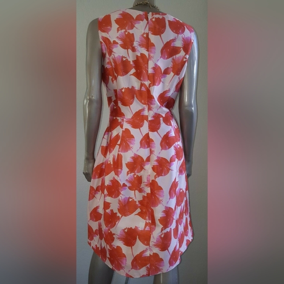 $5,000 NEW OSCAR DE LA RENTA TULIP PINK ORANGE SILK MIKADO RUNWAY DRESS US 8, 12 - Picture 5 of 12